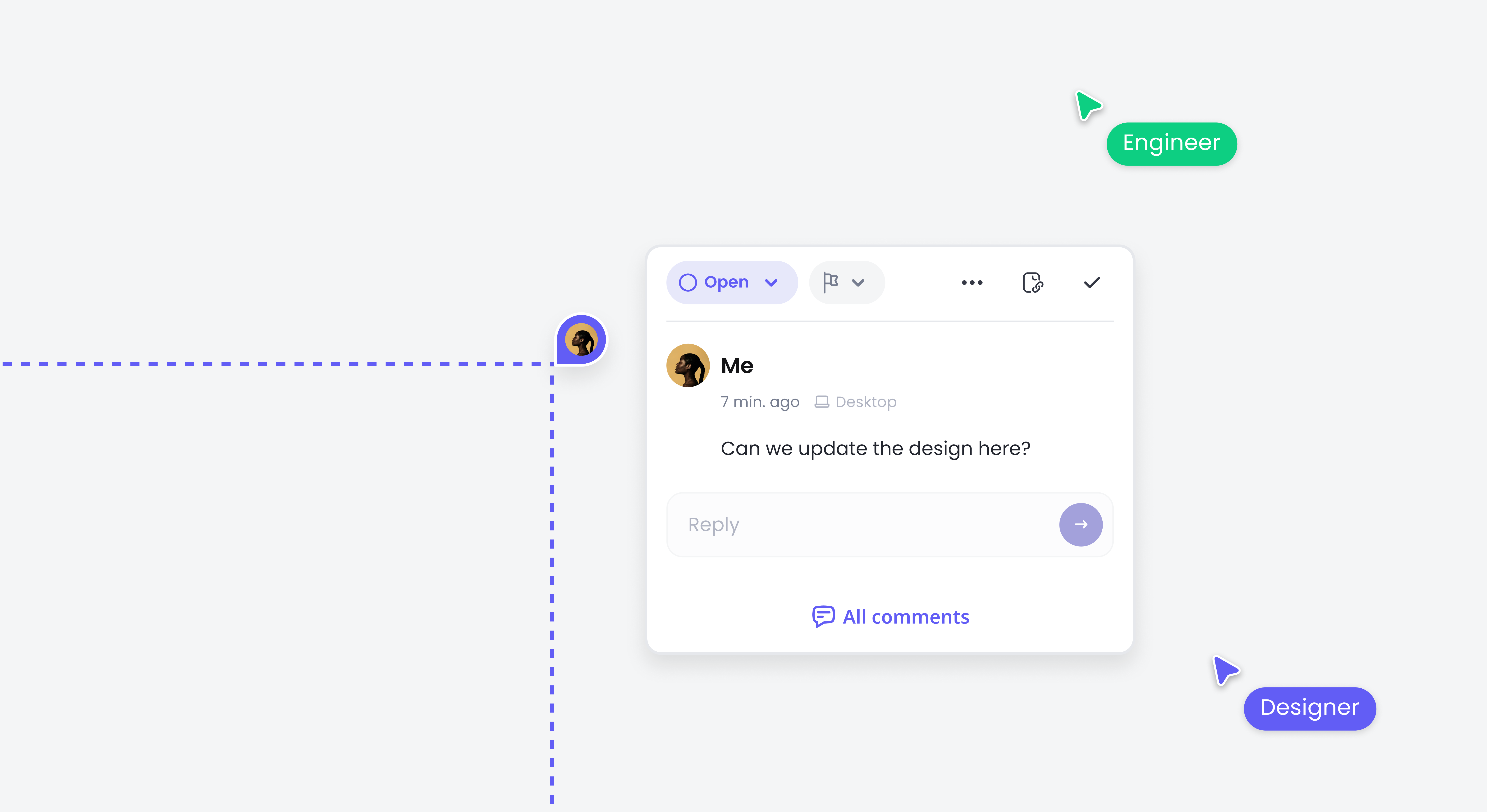 Velt commenting feature